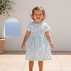 Eryna Baby Dress Short Sleeve, Aqua Flower - Dresses - 3