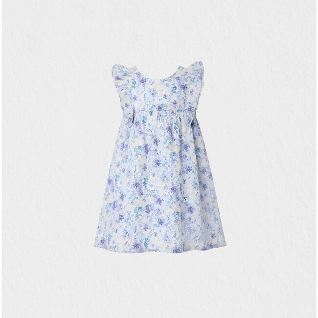 Elena Baby Dress Sleeveless, Watercolor Blue Yellow