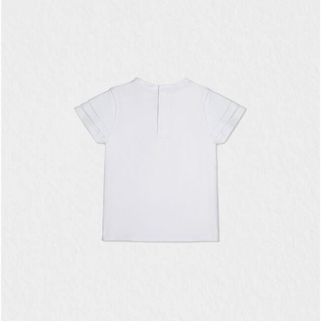 Ebony Girl T-shirt Short Sleeve, White Pink Bow