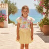 Edena Girl Skirt , Pastel Yellow - Shorts - 3 - thumbnail