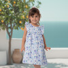Elena Baby Dress Sleeveless, Watercolor Blue Yellow - Dresses - 4