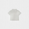Dev Boy Shirt Short Sleeve Linen, White Openwork - Button Downs - 2
