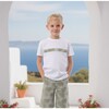 Cederique Boy T-shirt Short Sleeve, White Green Palm - T-Shirts - 4