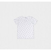 Cederique Baby T-shirt Short Sleeve, White Blue Boat - T-Shirts - 1 - thumbnail