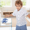 Colin Baby Boy Shirt Short Sleeve Cotton, Blue Whale - Button Downs - 3