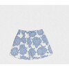 Caissy Girl Shorts  , Blue Denim Flower - Shorts - 1 - thumbnail