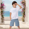 Cederique Boy T-shirt Short Sleeve, White Captain - T-Shirts - 3
