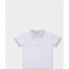 Brandan Baby Polo SS , White Blue Stripe - Polo Shirts - 1 - thumbnail