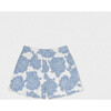 Caissy Girl Shorts  , Blue Denim Flower - Shorts - 2