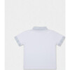 Brandan Baby Polo SS , White Blue Stripe - Polo Shirts - 2