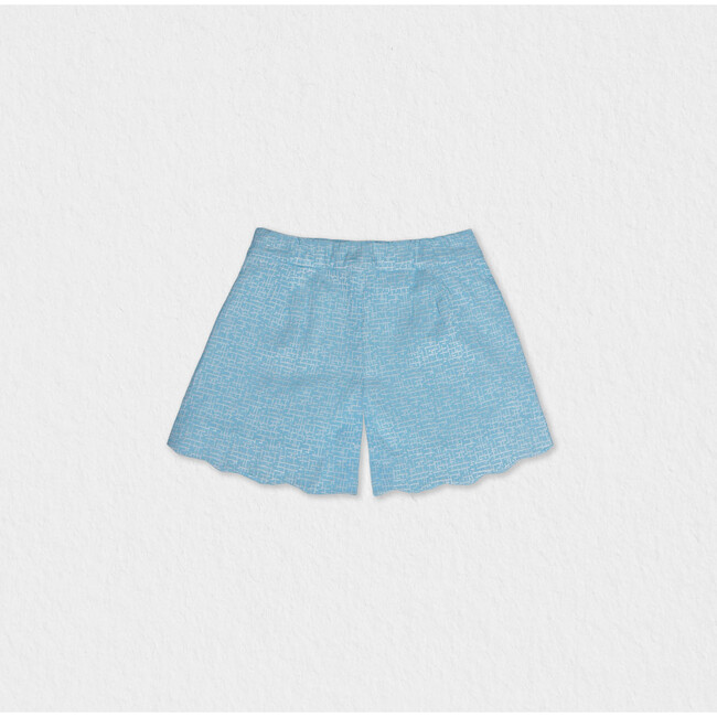 Caissy Girl Shorts  Jacquard, Sky Blue Tile