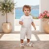 Benjamin Baby Dungaree , Beige Stripe - Overalls - 2