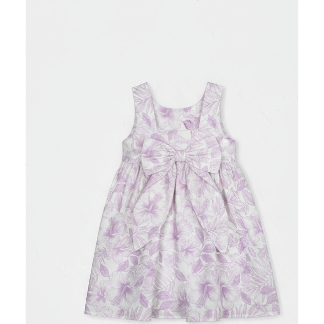 Bella Girl Dress Sleeveless, Violet Flower
