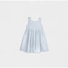 Bella Girl Dress Sleeveless, Aqua Mini Flower - Dresses - 1 - thumbnail