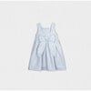 Bella Girl Dress Sleeveless, Aqua Mini Flower - Dresses - 2 - thumbnail