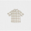 Batiste Boy Shirt SS Linen , White Beige Square - Button Downs - 1 - thumbnail