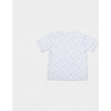 Alfred Boy T-shirt Short Sleeve, White Blue Anchor - T-Shirts - 2