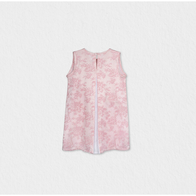 Adele Baby Dress Sleeveless, Pink Embroidery