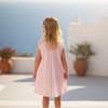 Adele Girl Dress Sleeveless, Pink Embroidery - Dresses - 3