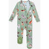 Posh Puppies Footie Zippered One Piece Green - Footie Pajamas - 1 - thumbnail