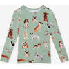 Posh Puppies Classic Pajama Set Green - Pajamas - 3