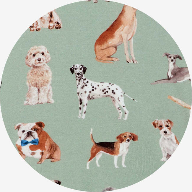 Posh Puppies Footie Zippered One Piece Green - Footie Pajamas - 5