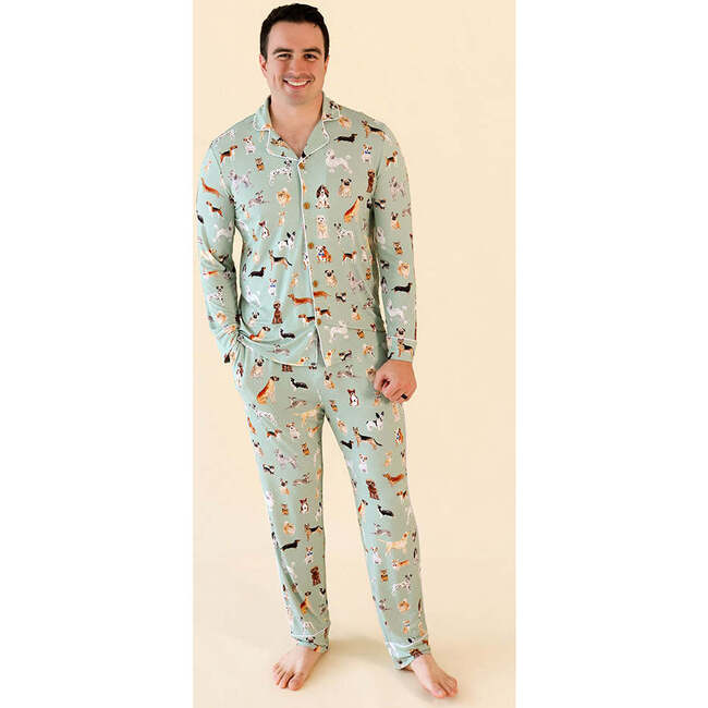 Posh Puppies Men's Luxe Pajama Pant Set Green