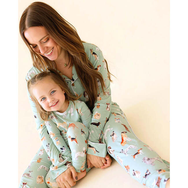 Posh Puppies Women's Luxe Pajama Pant Set Green - Pajamas - 3