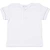 Henley T-Shirt - Lt.Blue Trim, White - T-Shirts - 1 - thumbnail