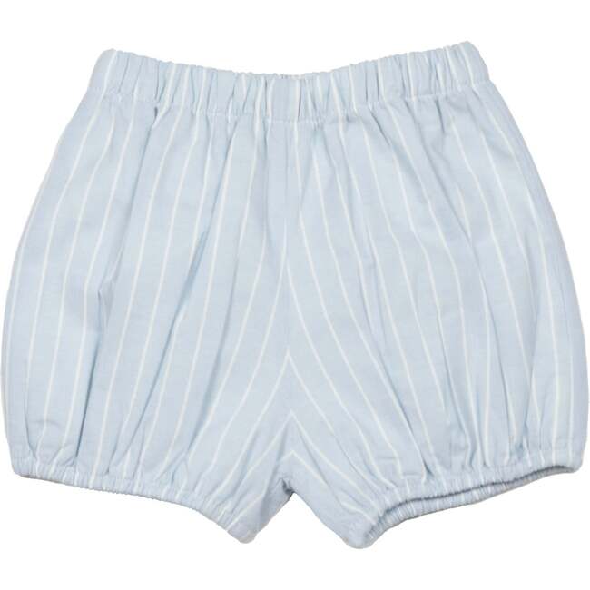 Linen Diaper Cover - Light Blue Striped