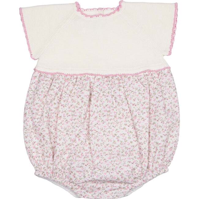 Sophie Knit Bubble Romper, Ivory Multi