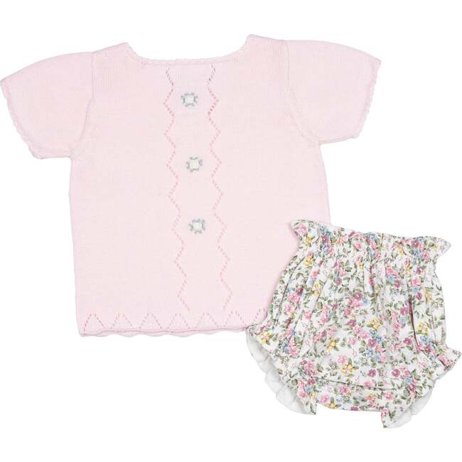 Colette Knit Diaper Set, Pink