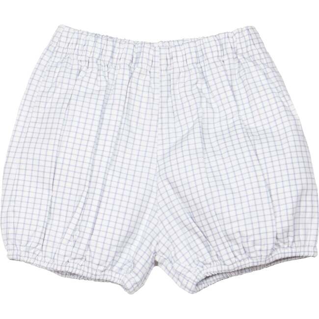 Gingham Diaper Cover, White Multi