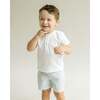 Henley T-Shirt - Lt.Blue Trim, White - T-Shirts - 3 - thumbnail