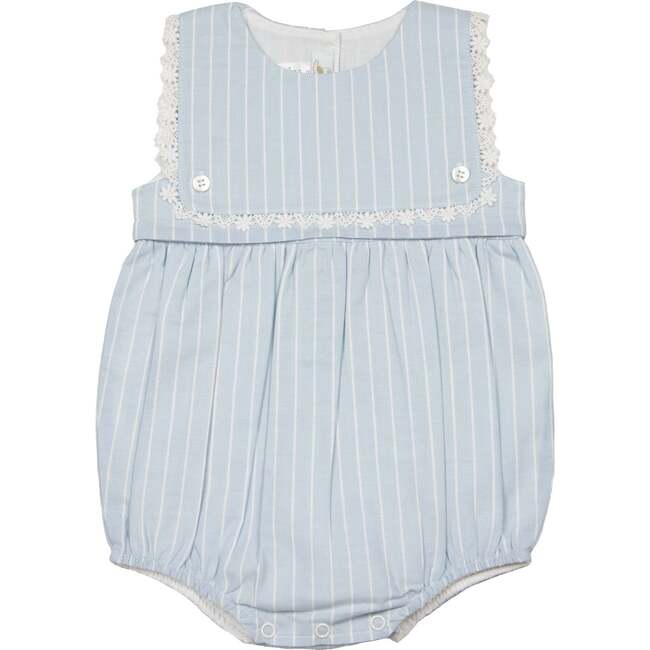 Colette Bubble Romper - Light Blue Striped