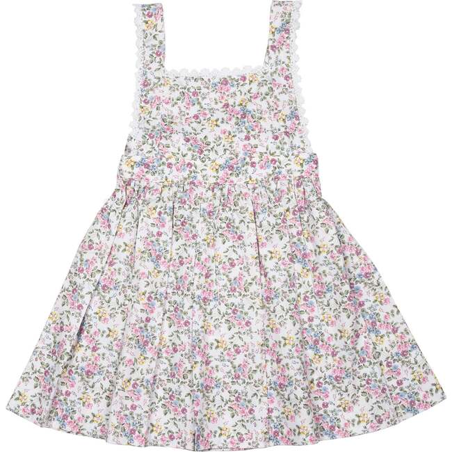 Ana Pinafore Dress, Pink Multi