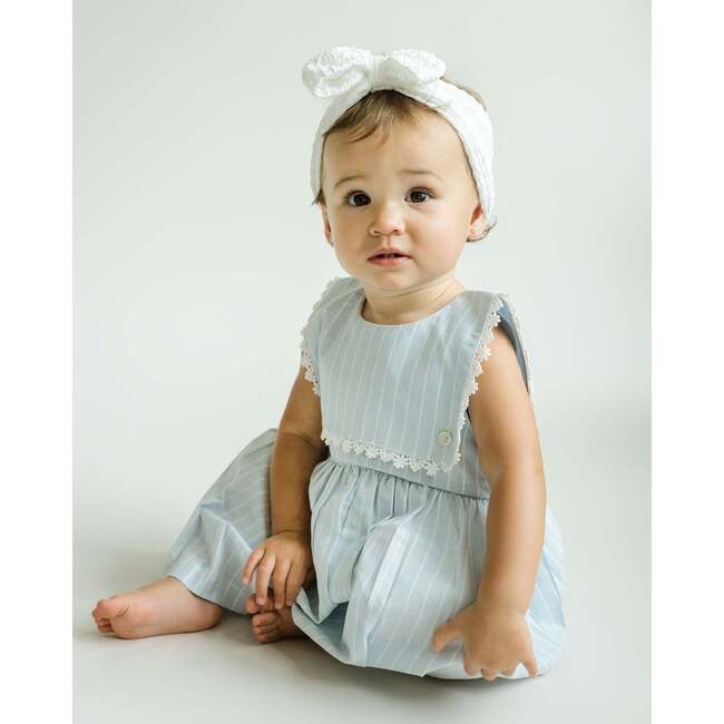 Colette Dress - Light Blue Striped