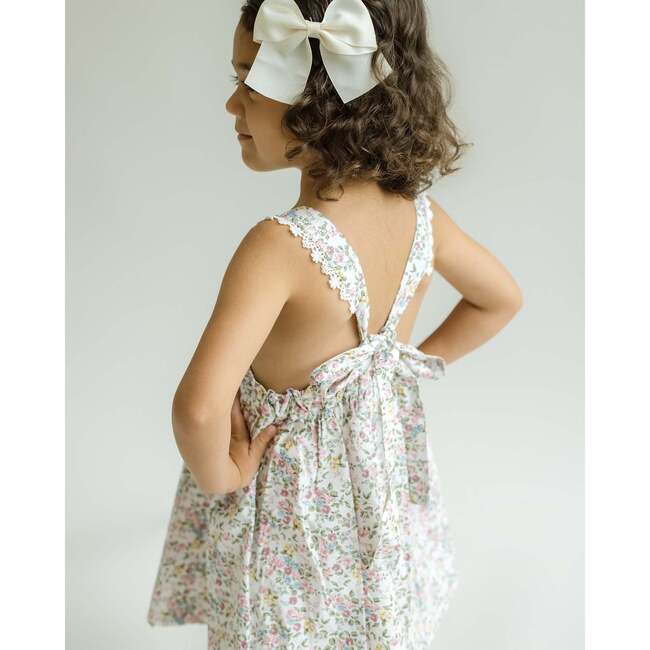 Ana Pinafore Dress, Pink Multi - Dresses - 4