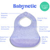 Magnetic Silicone Bib, Grape Jelly - Bibs - 2