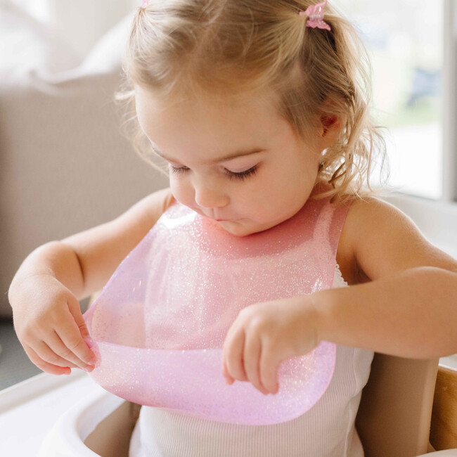 Magnetic Silicone Bib, Strawberry Jelly - Bibs - 3