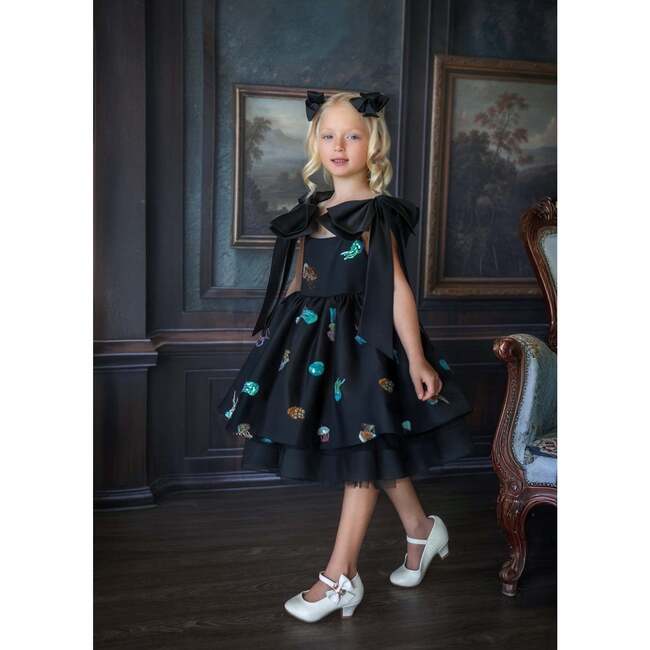 Ocean Magic Black Tulle Dress for Girls, Black