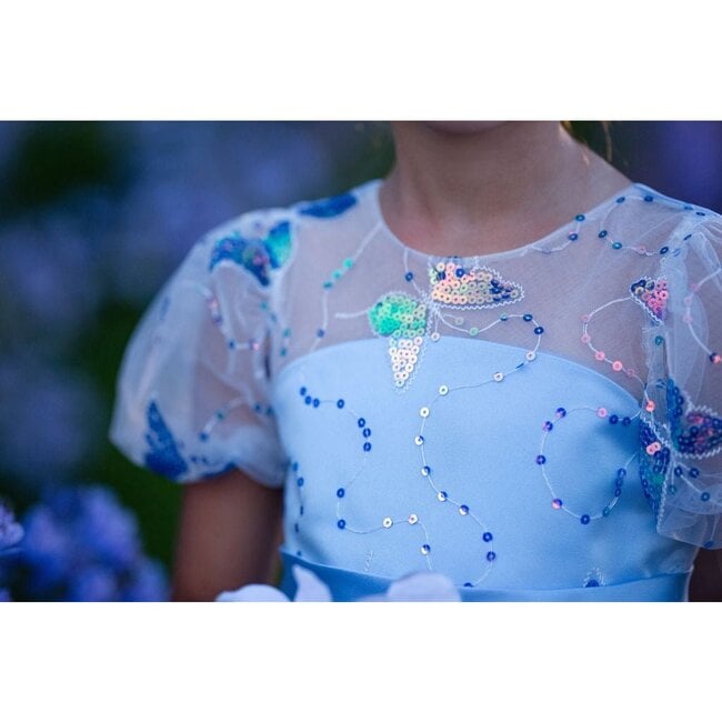 Celestial Butterfly Dress, Blue - Dresses - 3