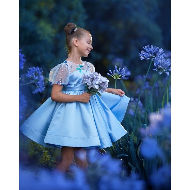 Celestial Butterfly Dress, Blue - Dresses - 7