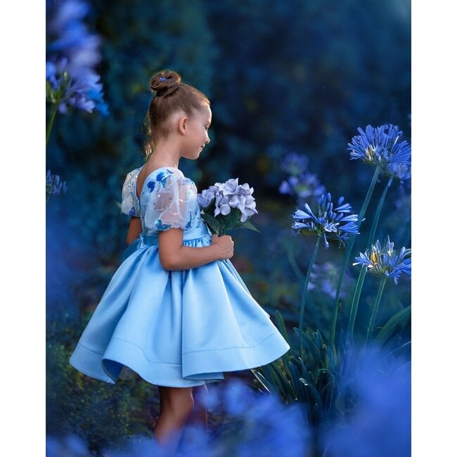 Celestial Butterfly Dress, Blue - Dresses - 8
