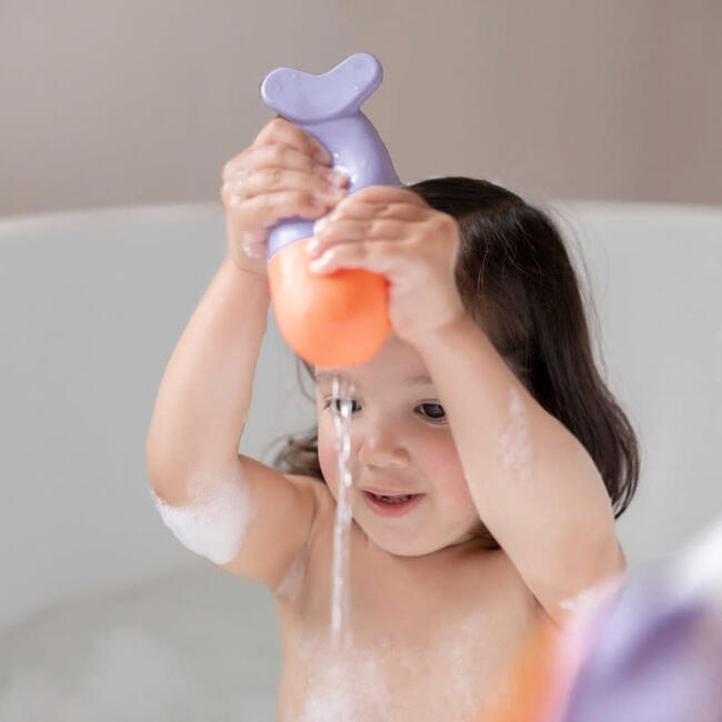 Quut Bath Bundle Whale - 1 Whale Squeezi, 1 Bath Puzzle Whale, 1 Lavender Cana - Bath Toys - 3