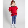 Bubble Sleeve Top With Cherries - Blouses - 2