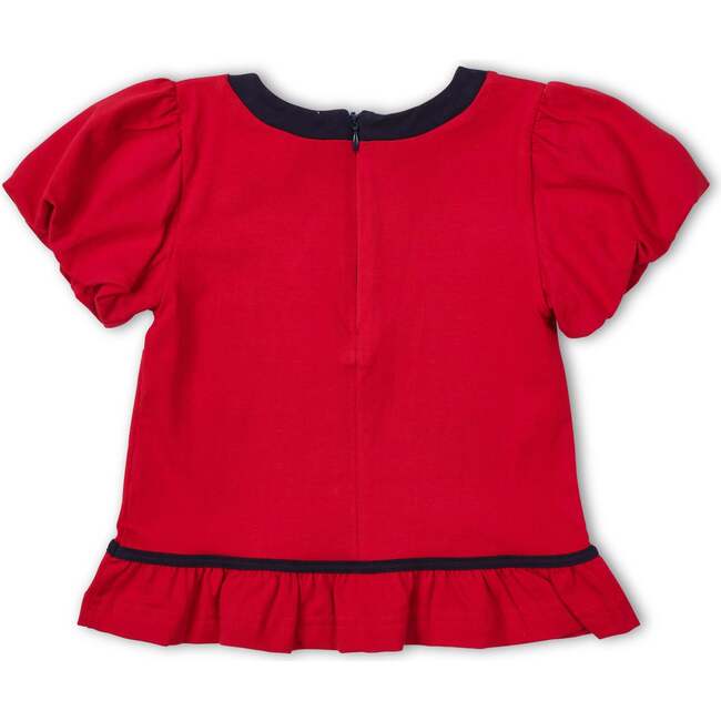 Bubble Sleeve Top With Cherries - Blouses - 4