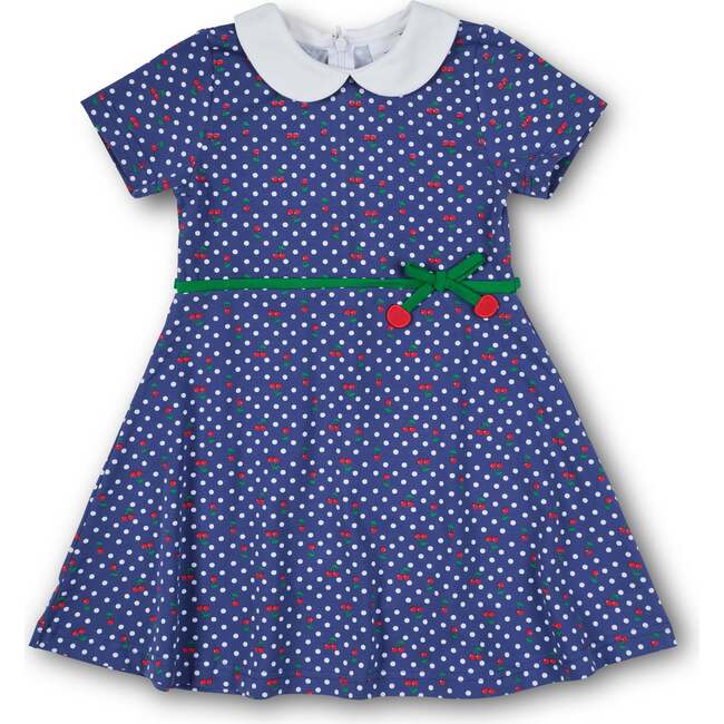 Polka Dot Cherry Printed Knit Dress