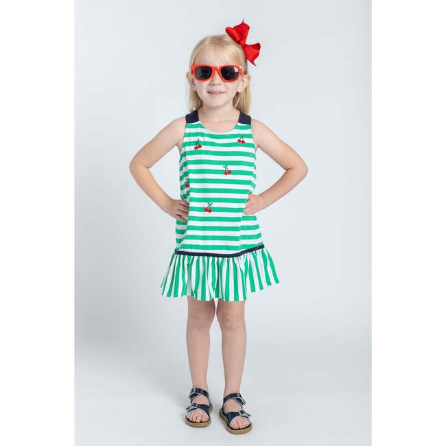 Stripe Knit Dress With Cherries