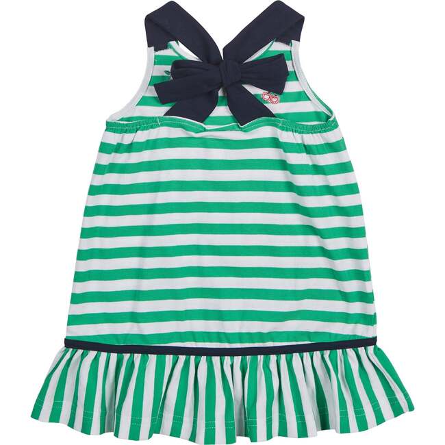 Stripe Knit Dress With Cherries - Dresses - 3